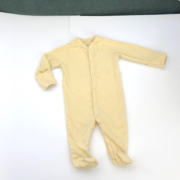 Ralph Lauren Footed Pajamas in Yellow - Picture 3 of 7